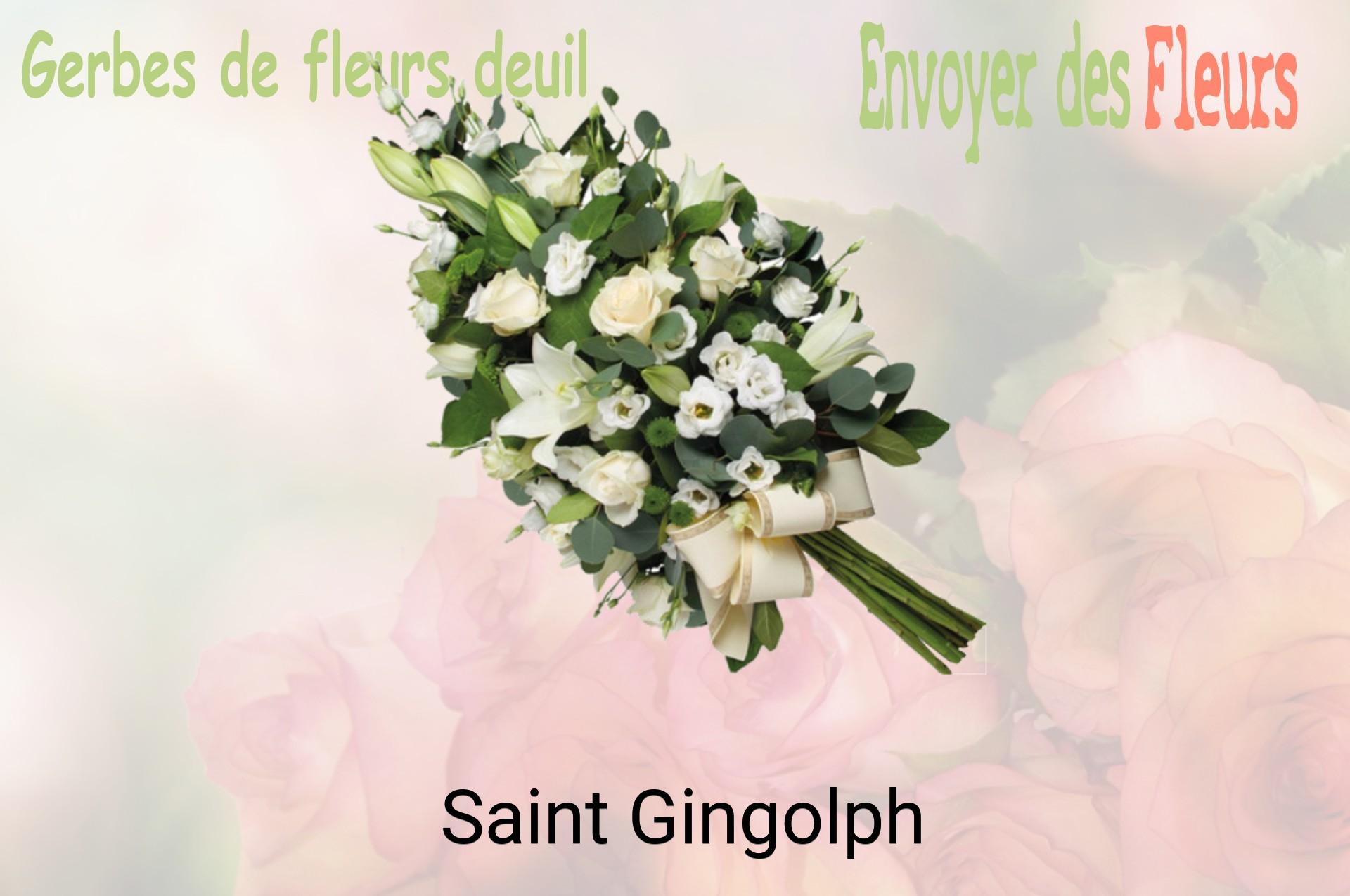 Gerbe de fleurs de deuil livrée à Saint-Gingolph
